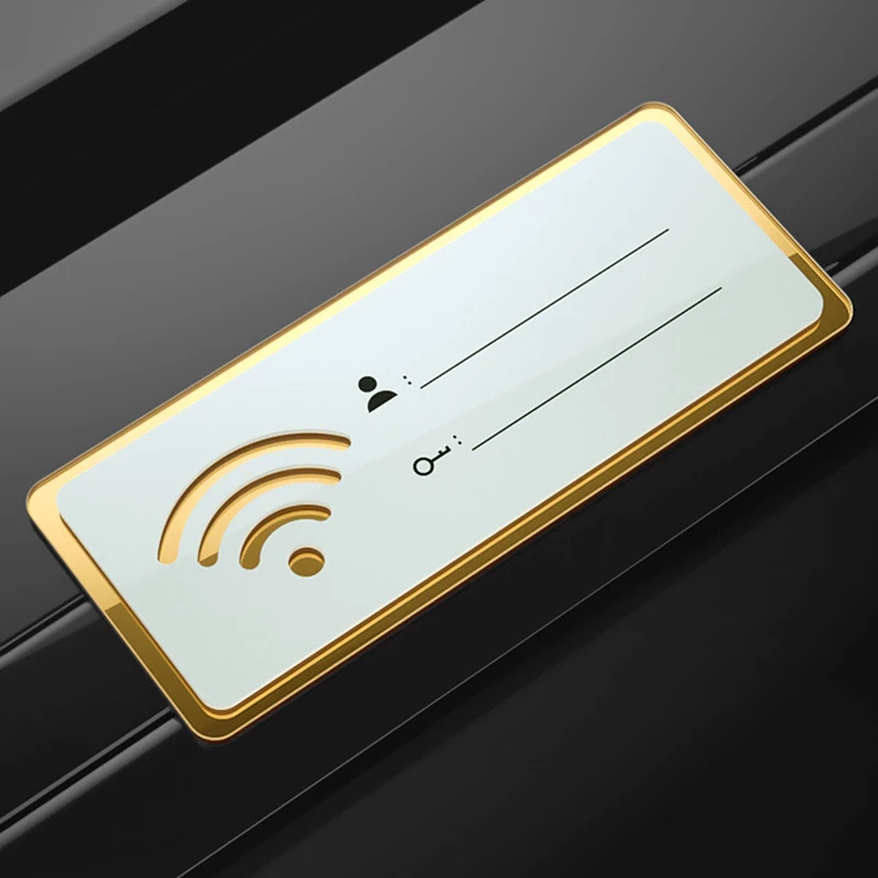 

Wi-Fi-значок с паролем, настенная табличка, акриловая Беспроводная сетевая Гостевая доска для отеля, декоративная доска для комнаты, фотография, код для печати