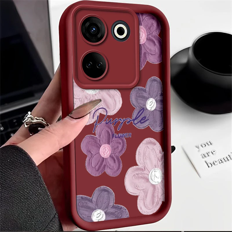 Чехол для телефона Funda Infinix Tecno Camon 20 / N20 Pro Florwer женский противоударный Модный чехол