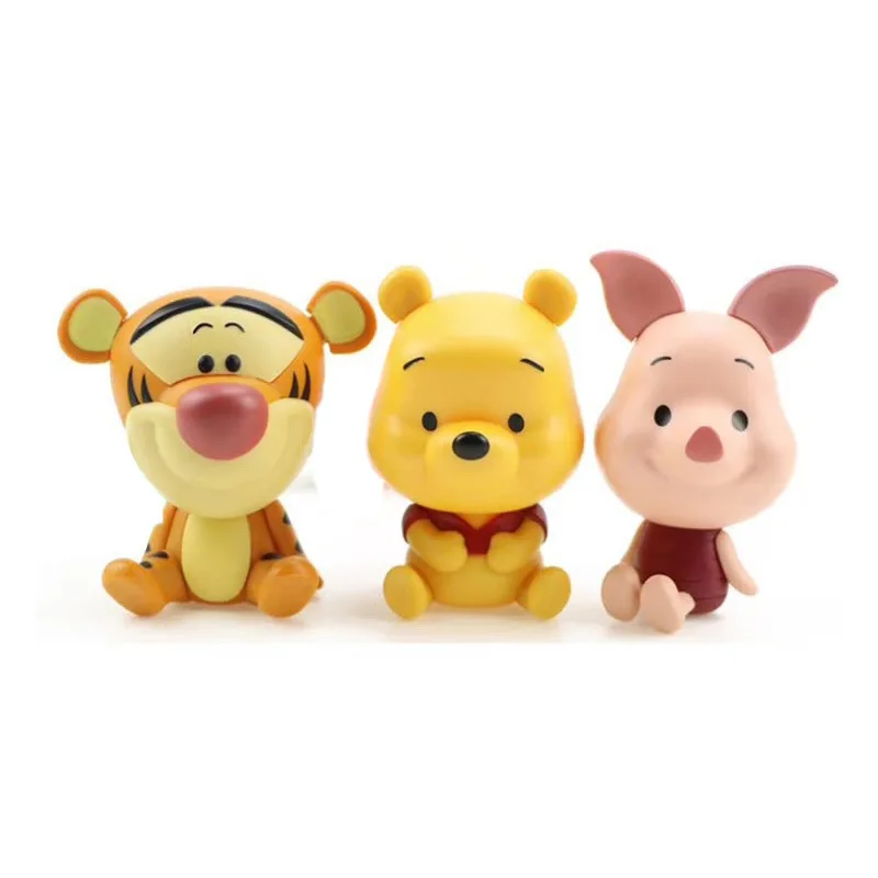 

3pcs/set 8cm Figurines Disney Winnie The Pooh Mini Figures Tigger Model Pooh Bear Piglet The Child Toys Birthday Gift For Kids
