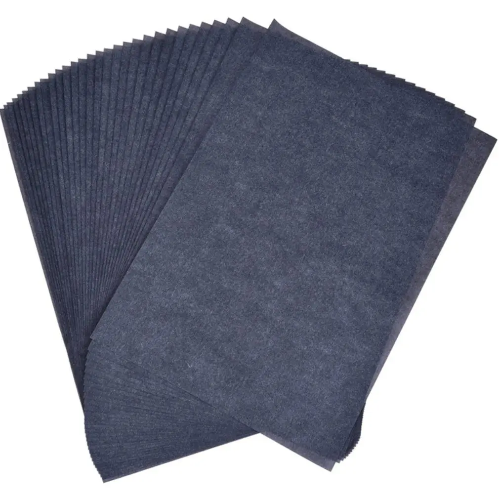 

50pcs A4 Carbon Paper Black Legible Graphite Transfer Tracing Painting Reusable Art Surfaces Copy Paper Studying Accessories