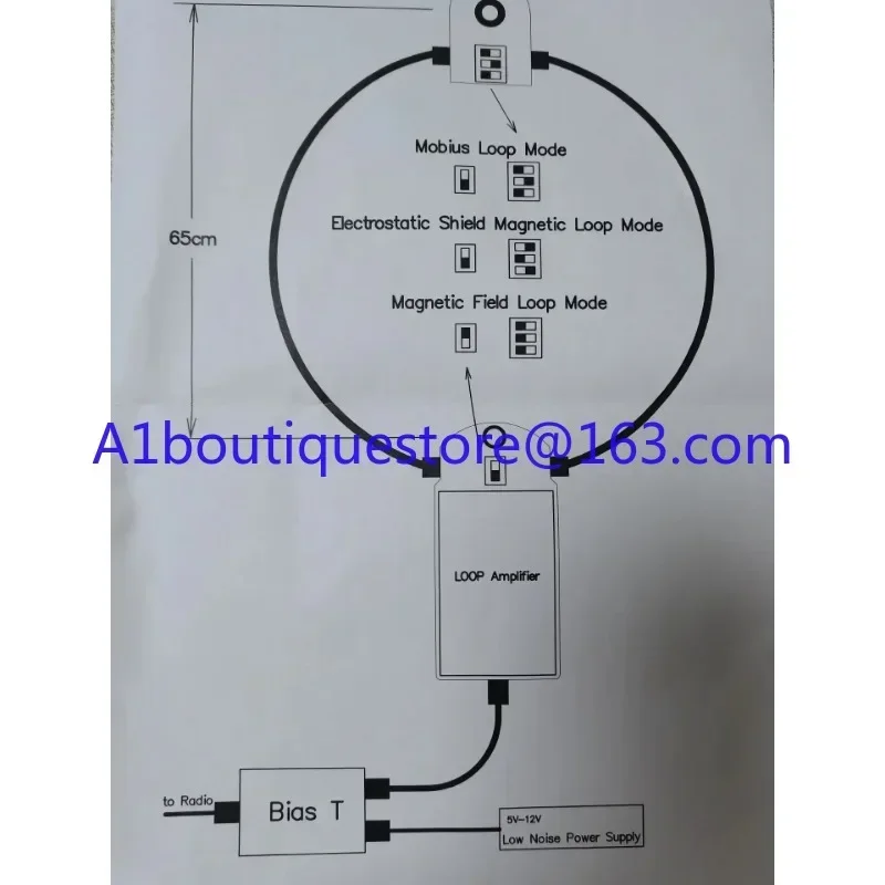 HFDY Активная петлевая антенна Вседиапазонная HF Коротковолновая AM FM VHF UHF для SDR