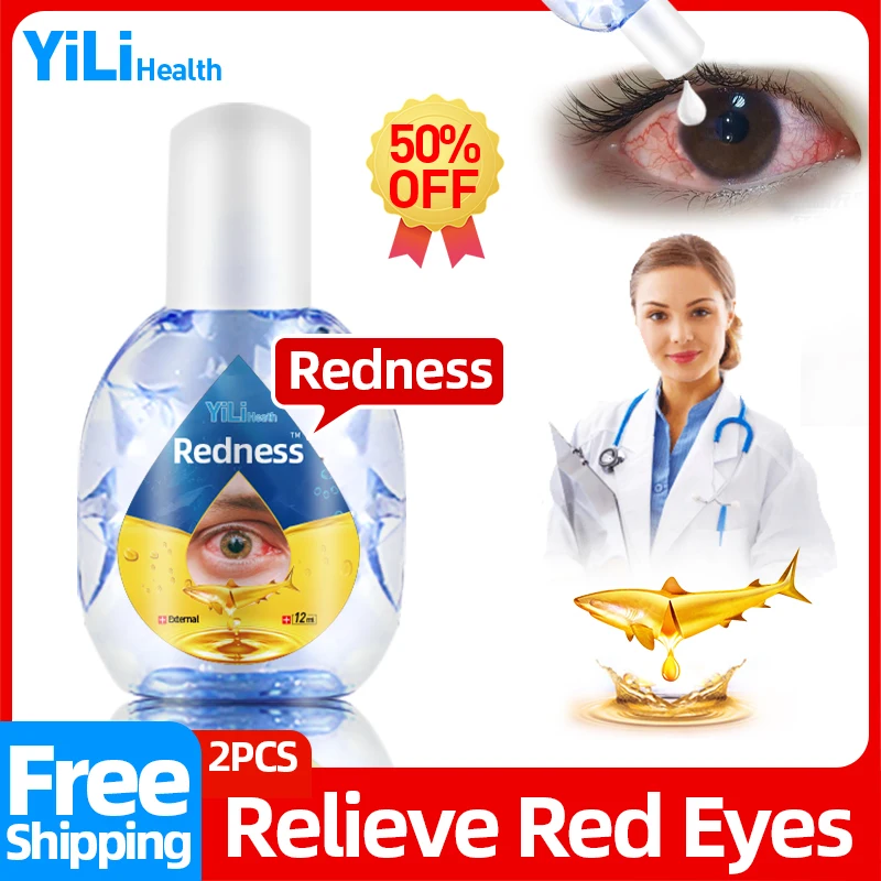 

Red Eyes Treatment Eye Drops Redness Relief Apply To Bloodshot Eyes Infection Cod Liver Oil Medical Products