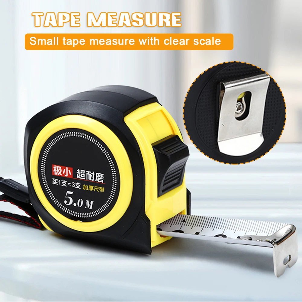

Meter Ruler Leather Tape High Fall Resistant Measuring Tool Stainless Steel Band Flexible Rule Line Measuring Reel Gauging Tools
