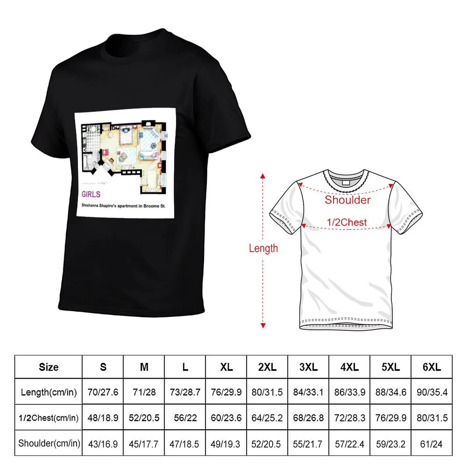 Планировка квартиры Шошанны Шапиро от GIRLS T-Shirt Basic Solid Tee for Daily Use (art.: 3920dbf16fc46) - 3920dbf16fc46