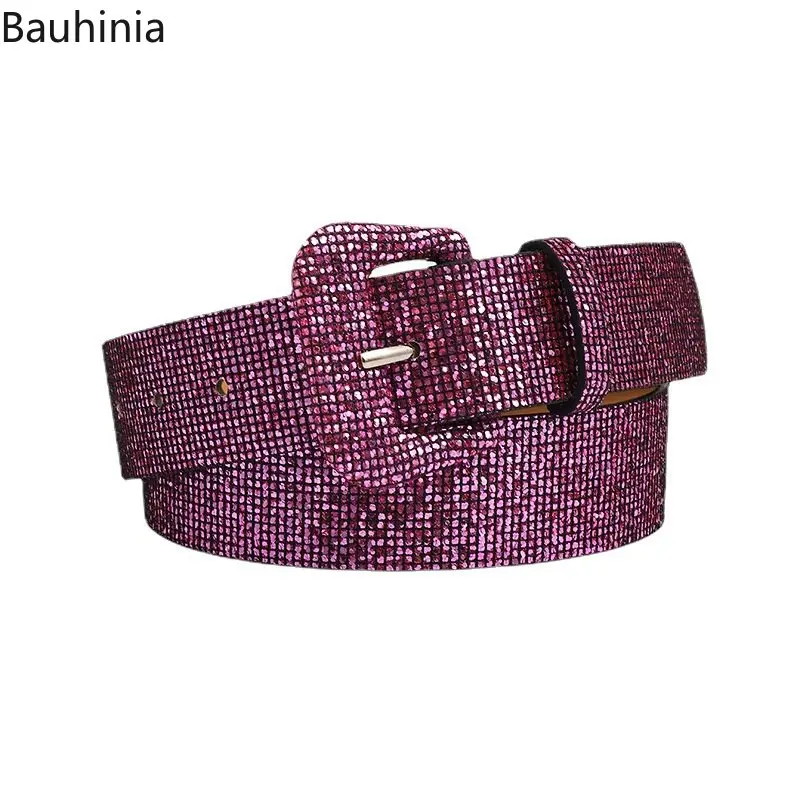 Bauhinia Retro Sequins Decorative Woman Dress Pin Buckle Belt 106 * 3.7CM Winter Down Fashion Wide Belt