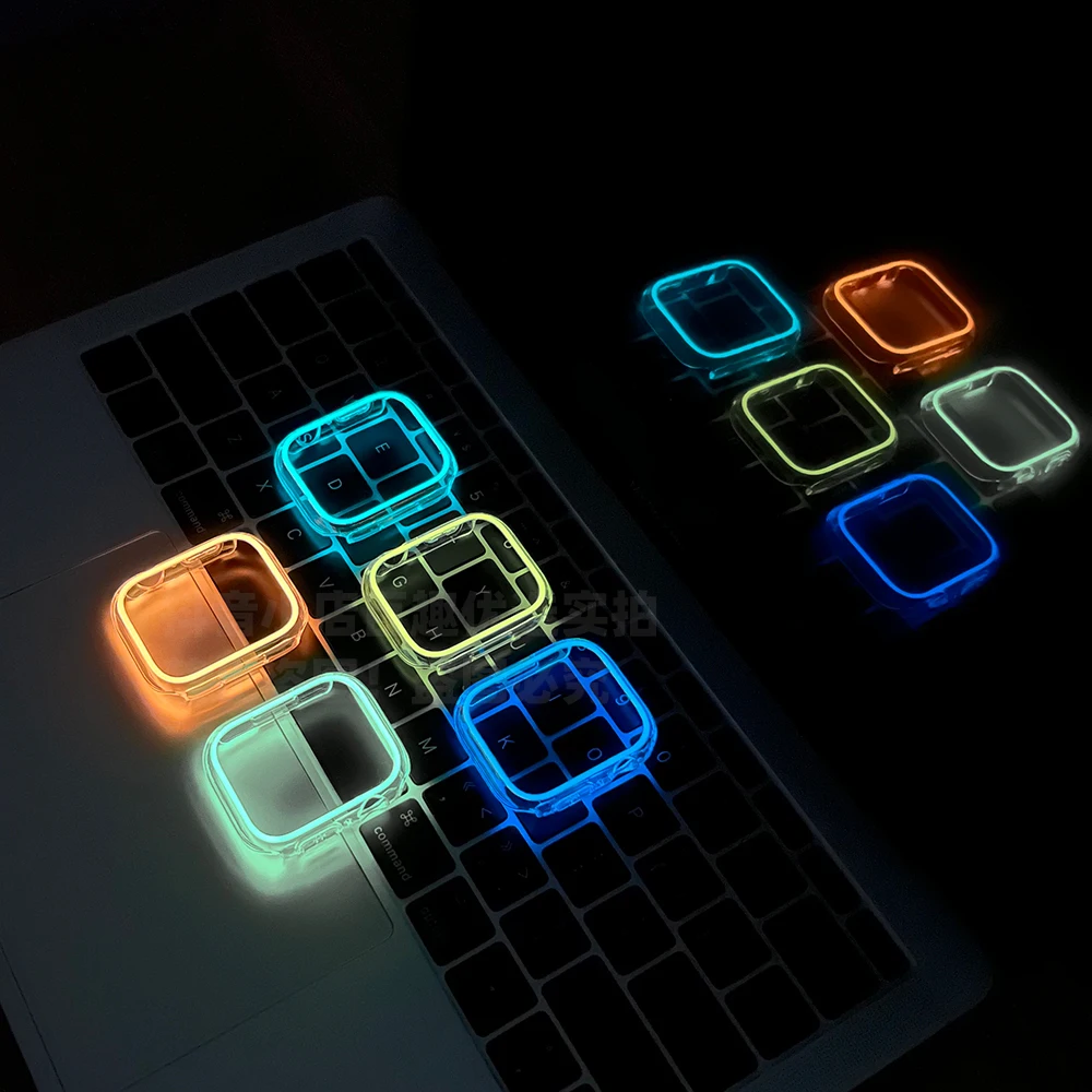 Luminous Cover for Apple Watch Case 45mm 41mm 38mm 42mm 40mm 44mm Hard PC Bumper Protective Frame iWatch 8 7 6 5 3 SE Accessorie