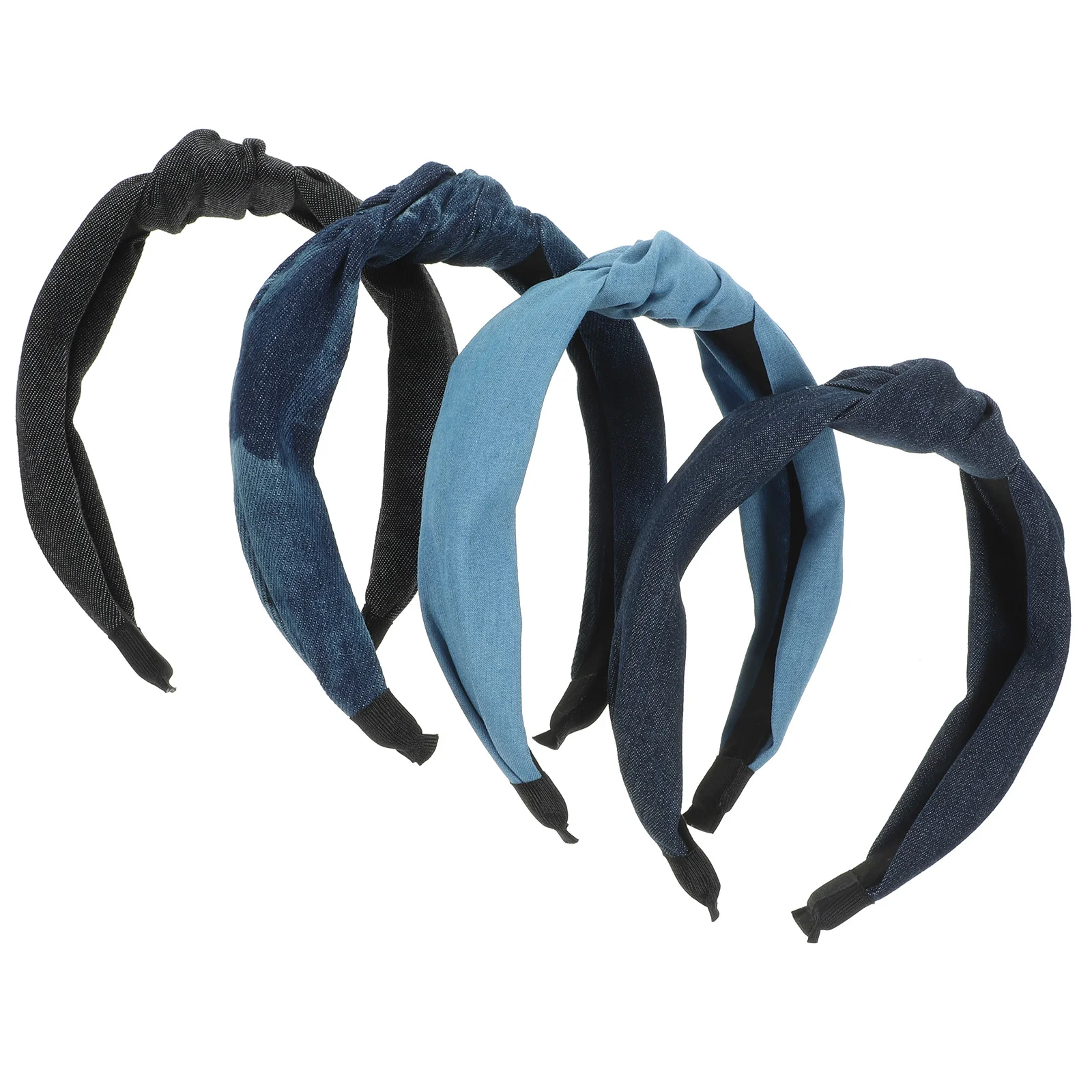 

4pcs Knot Headband Gorgeous Headbands Women Styling Tool Denim Headbands For Women