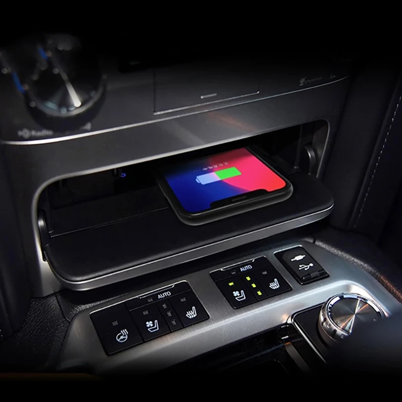 

Автомобильное беспроводное зарядное устройство для телефона 15 Вт, зарядное устройство для быстрой зарядки, панель для зарядки для Toyota Land Cruiser 2016 2017 2018 2019 2020 2021