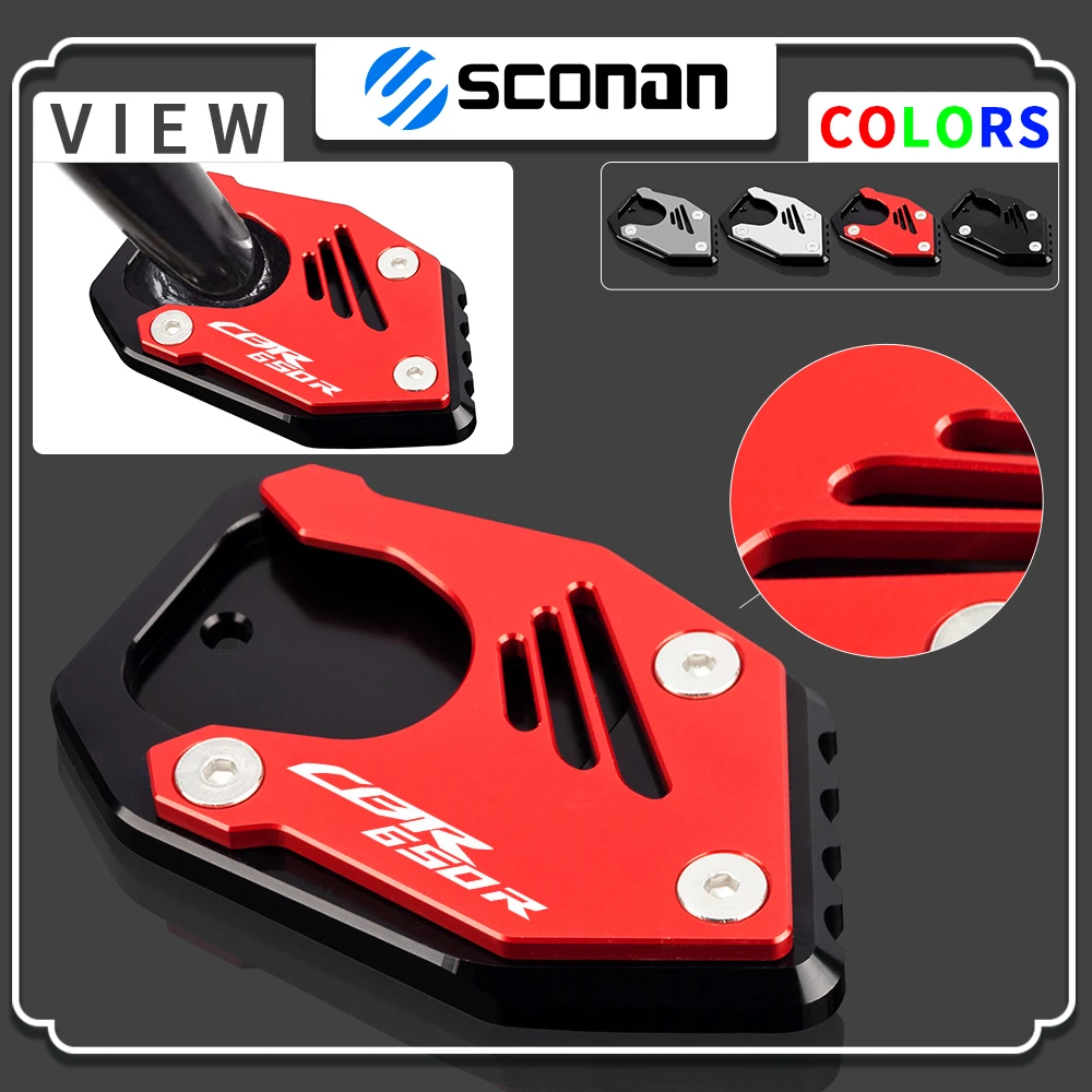 

Kickstand Side Stand Plate Pad Support Enlarge Extension Motorcycle Accessories For HONDA CBR650R CBR 650R CBR650 R 2019 - 2021