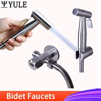 hand bidet faucets bidet sprayer set kit toilet spray gun stainless steel for bathroom sprayer shower head self cleaning tools