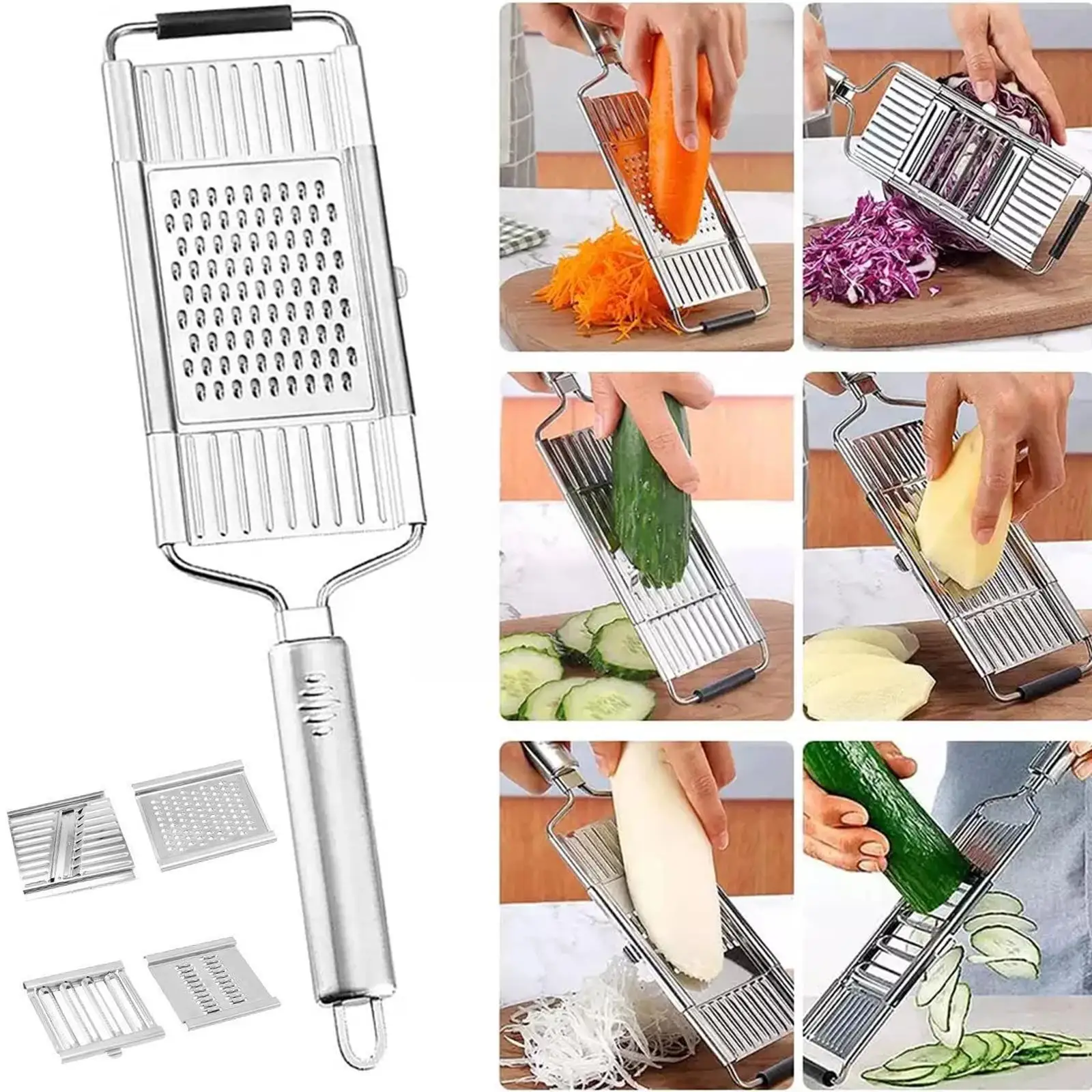 Shredder Cutter Stainless Steel Portable Manual Vegetable Grater Clean Handle Multi Easy Home Kitchen With Purpose Slicer T Y2Y5