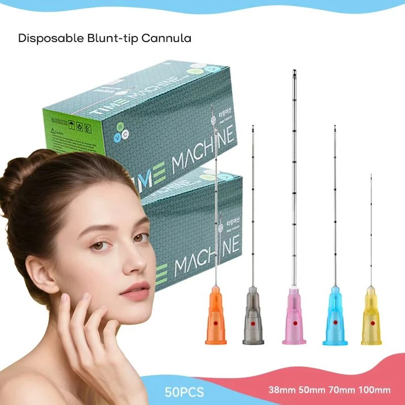 Фото Микроканюля Red Dot Blunt с тупым концом 22G 70мм, 23G 50мм, 25G 50мм, гибкая игла-канюля с тупым концом №1