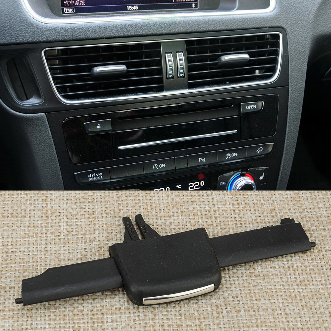 

Car Left Dashboard Center Air Vent Conditioner Paddle Black Fit for Audi Q5 2010 2011 2012-2016 SQ5 2013 2014 2015 2016 2017
