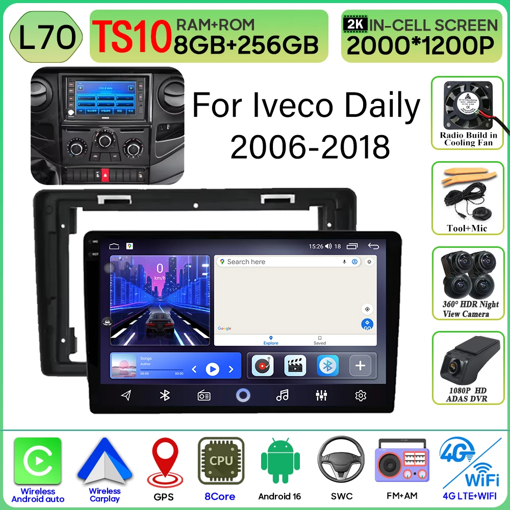 

Для Iveco Daily 2006-2018 Android 16 Carplay GPS-навигация без 2din Автомобильный радиоприемник Видео GPS Автомобильный монитор Автомобильные интеллектуальные системы DVD