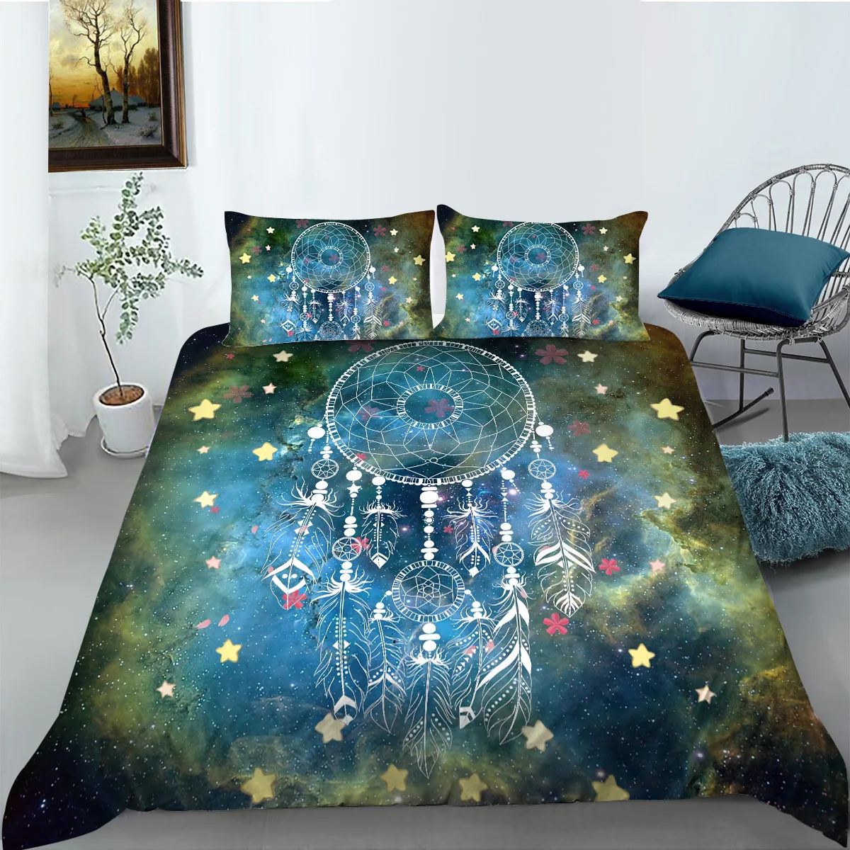 

2 или 3 шт., набор мягких пододеяльников с 3D-принтом, 1 пододеяльник и 1/2 наволочек