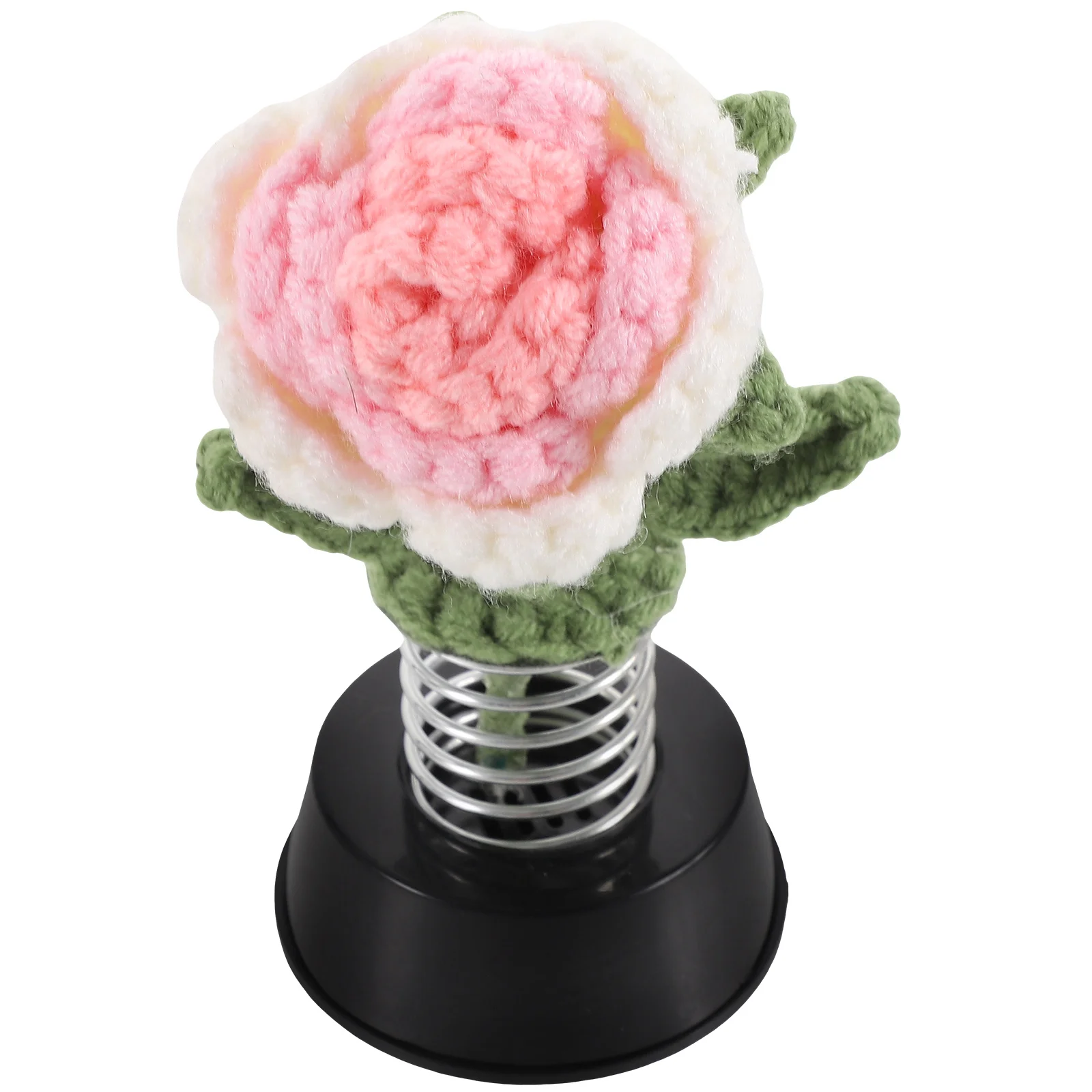 

Flowers Delicate Crochet Dashboard Decorations Pot Yarn Fake Model Office Car
