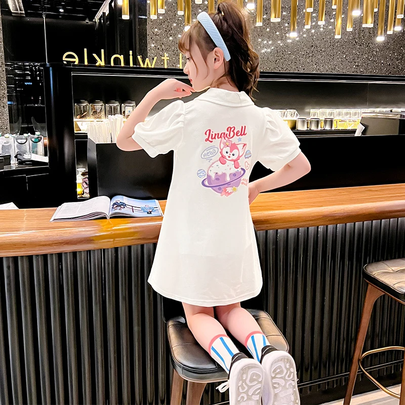 Однотонное летнее женское платье с мультяшной лисой короткая юбка для тенниса