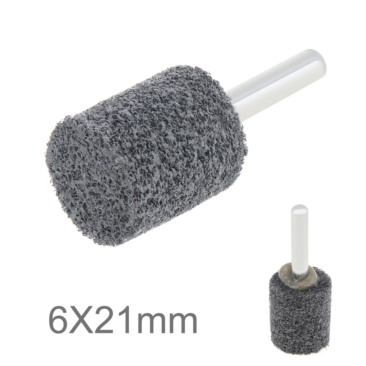 Шлифовальная головка из цилиндрического волокна, нейлоновый полировальный круг, вращающаяся щетка, шлифовальное колесо 6 мм, хвостовик для дрели, полировочные абразивные инструменты