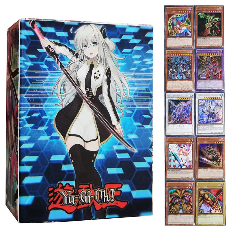 Ю-Ги-о! Новинка 100 шт. Темный волшебник черный девочка голубые глаза белый дракон