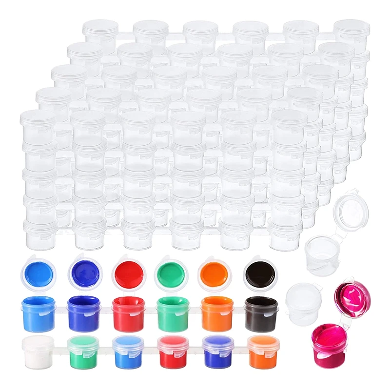 100 Strips 600 Pots Empty Paint Strips Paint Cup Clear Plastic Storage Containers Painting Craft Supplies(3 Ml/ 0.1 Oz)
100 Strips 600 Pots Empty Paint Strips Paint Cup Clear Plastic Storage Containers Painting Craft Supplies(3 Ml/ 0.1 Oz)