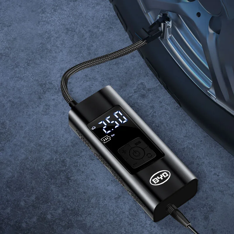 Фото Умный цифровой насос для подкачки шин автомобиля для BYD F3, I3, F0, F6, S6, S8, E5, E6, G3, G6, L3, S7, M6, Tang, Song, Qing, с клапанами и колпачками №5