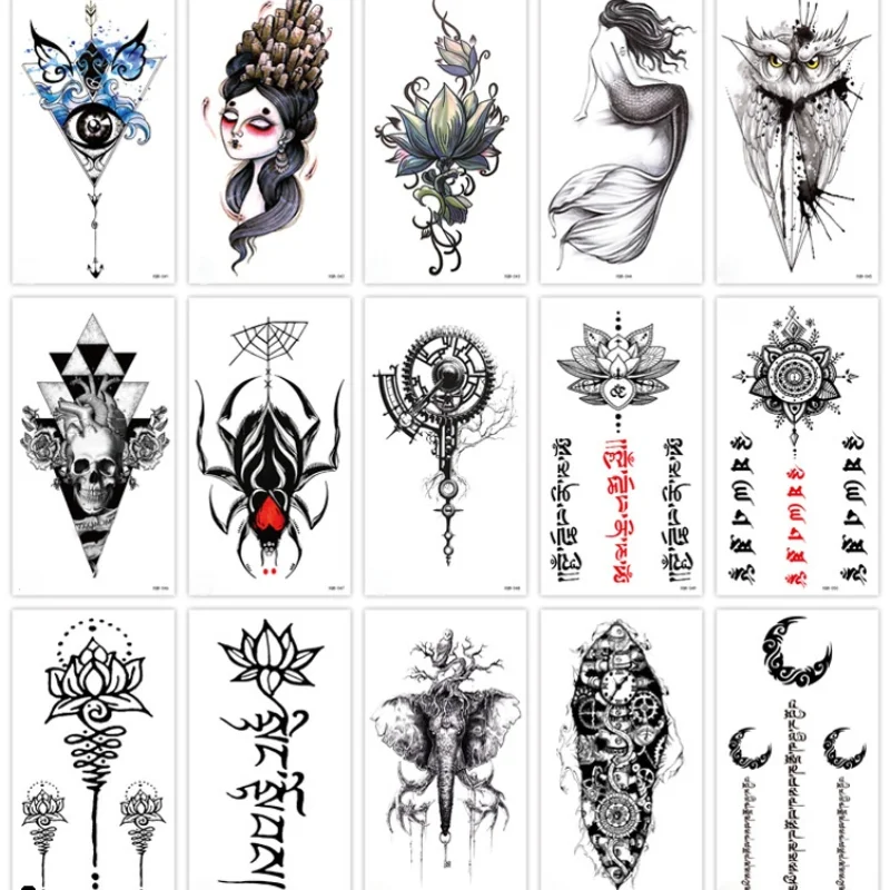 Наклейка-Татуировка Временная водостойкая на всю руку для мужчин и женщин