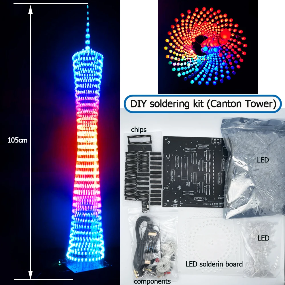 

Набор для пайки светового куба Canton Tower