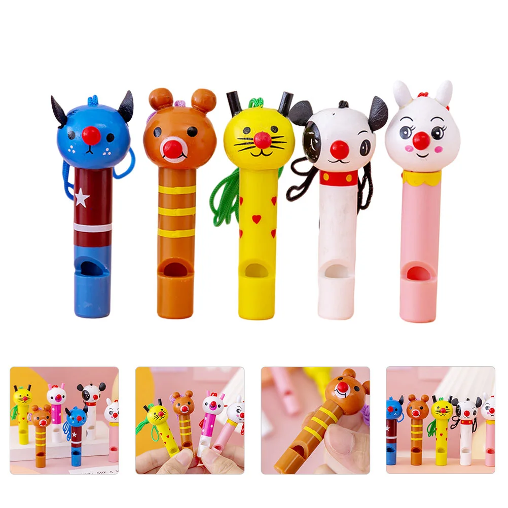 

5Pcs Children Whistle Playthings Cartoon Plastic Trumpet Toys Kids Whistle Toys