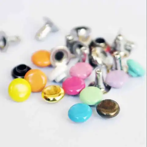 Цветная цветная металлическая кнопка «сделай сам» для шитья кукольной одежды, мини-заклепка, 3 мм/4 мм, форма гриба, металлическая мини-кнопка для ногтей S0076L