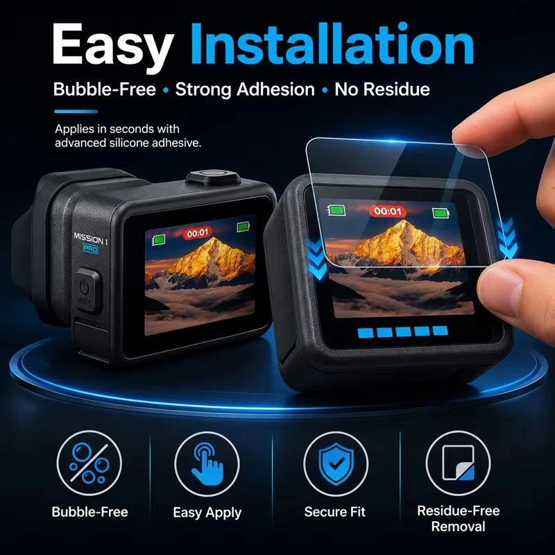 Защитная пленка для экрана GOPRO MISSION 11 Pro 9H из закаленного стекла Ultra HD, ультратонкая, с защитой от царапин, аксессуары для защиты экрана. (art.: 3920dba855e13) - 3920dba855e13