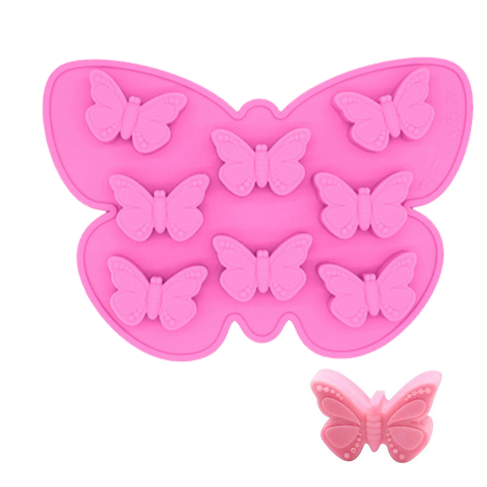 

Lovely Butterfly Cake Mold Silicone Baking Mold Non-stick Butterfly Shaped Ice Cube Tray For Cake Chocolate Muffin Candy Pudding