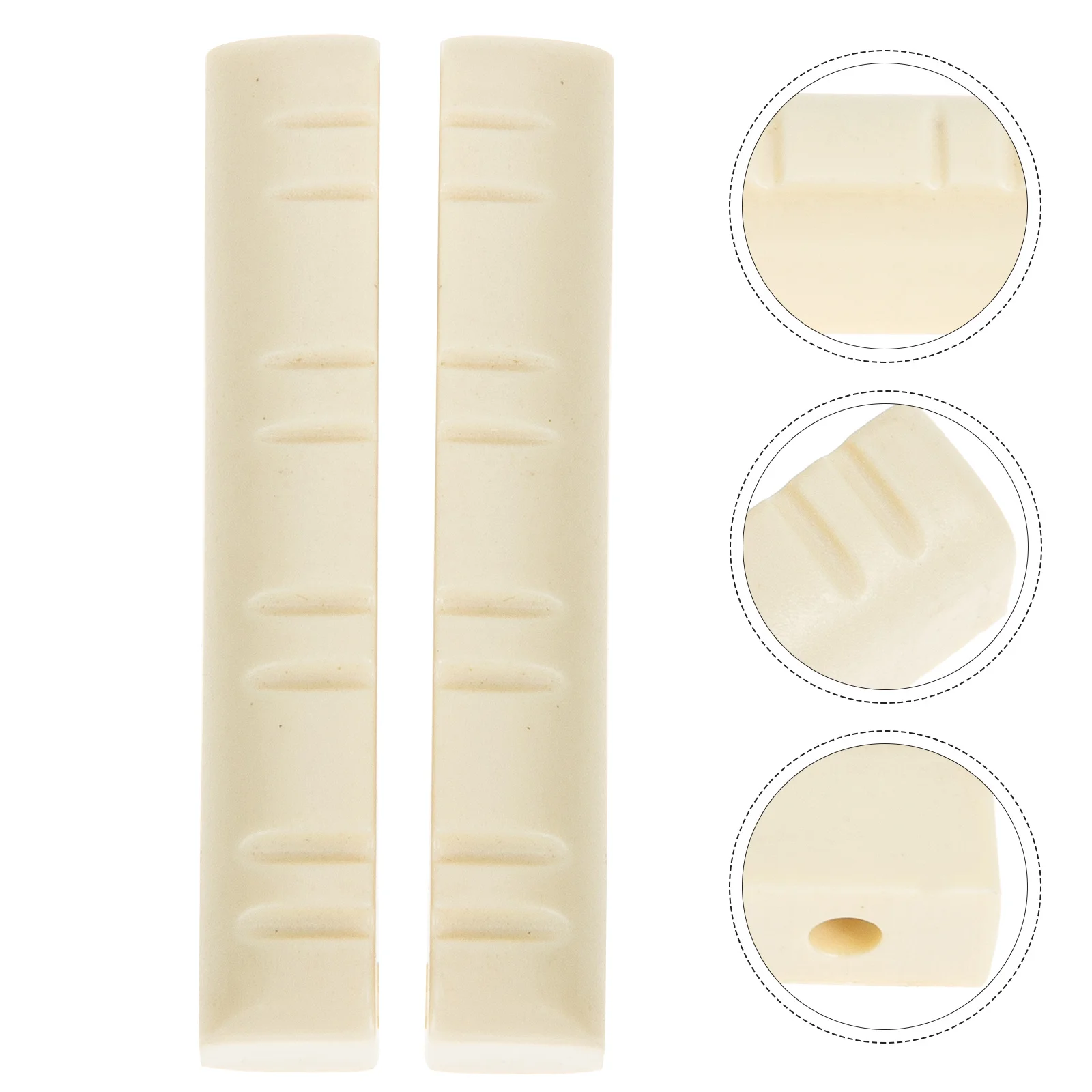 

2 Pcs Bass Ukulele Pillow Replace Nut Bridge Adjustment Accessories Replacement Nuts Abs