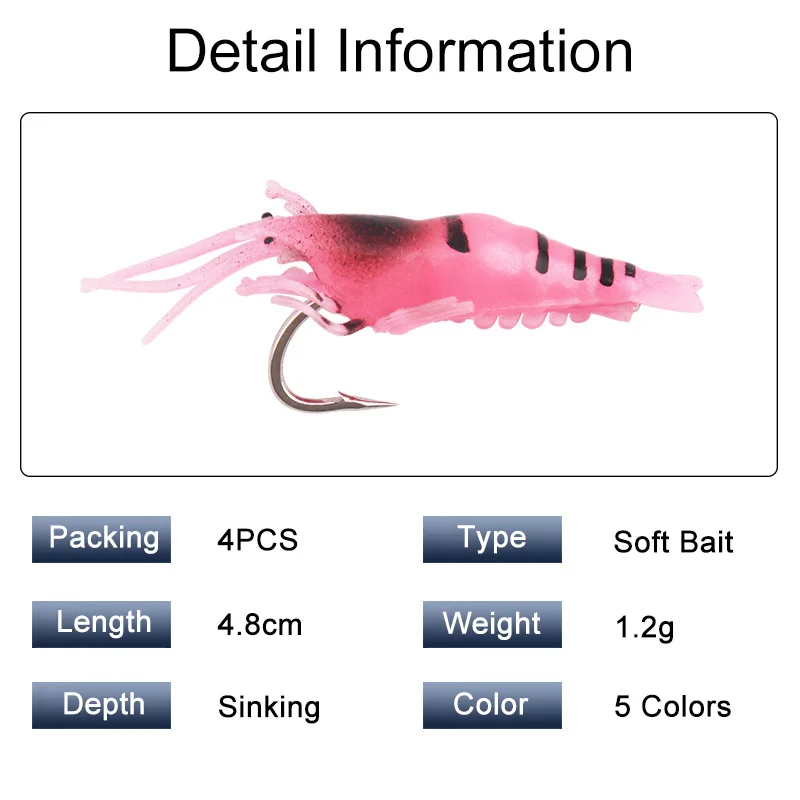 Флуоресцентная имитация рыбалки 4 шт