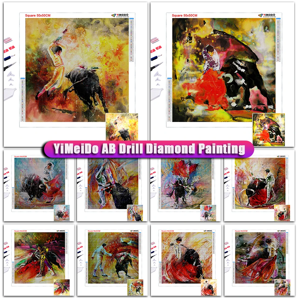 

Сумка YIMEIDO на молнии, квадратная/круглая, 5D, «сделай сам», алмазная живопись AB, сборочный портрет, Алмазная мозаика, вышивка, распродажа, Деко...