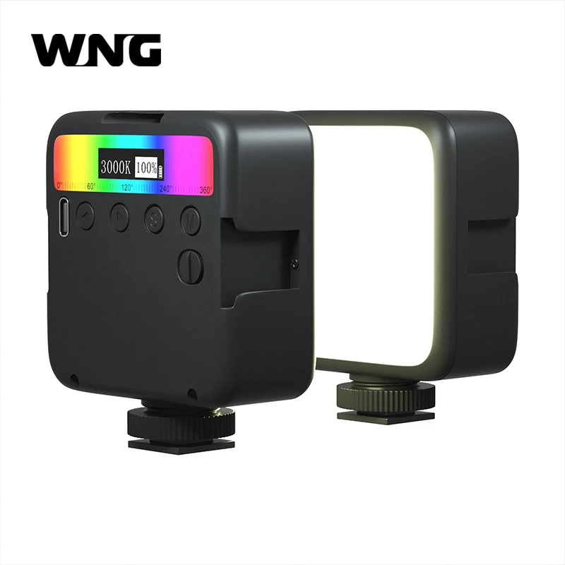 

Video Light 60pcs LED Mini RGB Pocket Light 2500-9000K 2000mAh Portable Rechargeable Photography Lamp