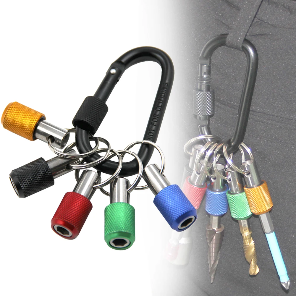 

5Pcs/set Hex Shank Screwdriver Drill Bit Holder Extension Bar Drills Screw Adapter Quick Release Keychain Power Tools Parts