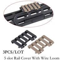 new tactical 5 slot rail cover with wire loom flashlight accessories hunting part mp02007 hunting gear