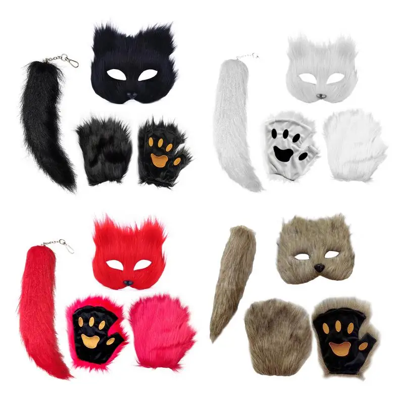 Аксессуар для костюма Хэллоуина с изображением животного хвоста кота