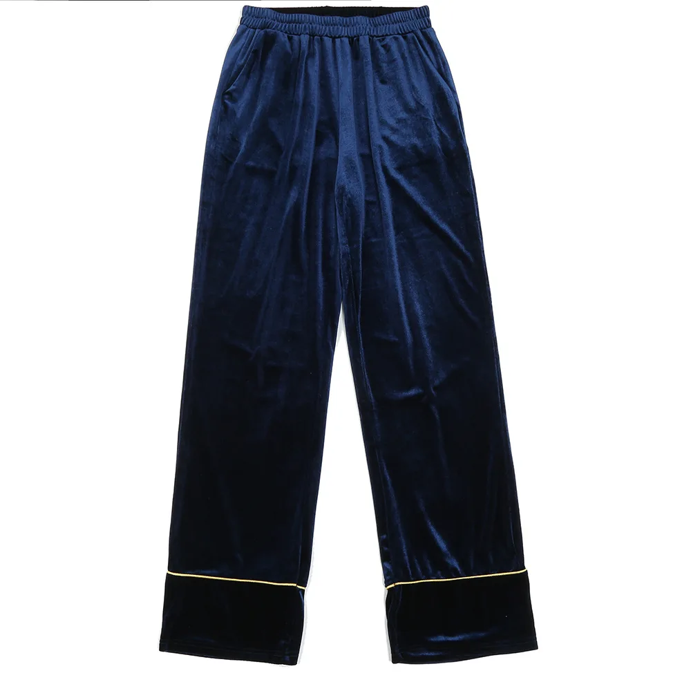 New Winter Fleece Women's Pajamas 2-piece Set Rose Embroidered Home Wear Suit Long-sleeved Cardigan Lace-up Top Trousers