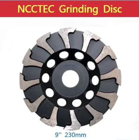 

9'' 7 Shape Diamond Sintered Grinding Cup Wheels | 230mm Concrete Granite Discs Disks Plates Thicken Segments