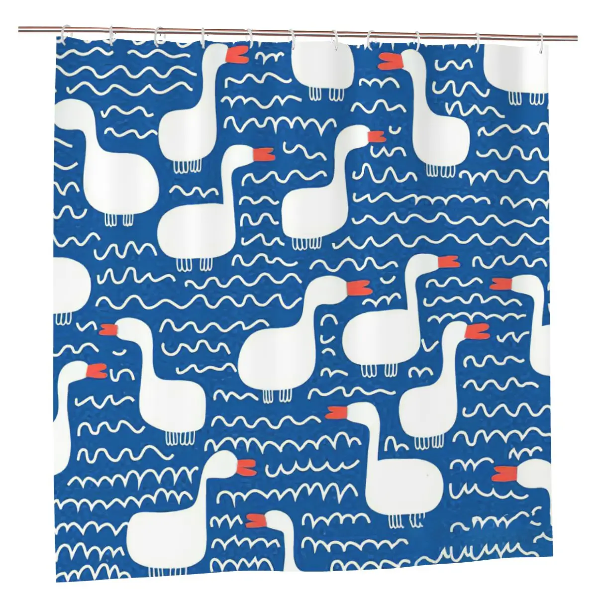 Симпатичная занавеска для душа с изображением утки мультяшная из полиэстера 12