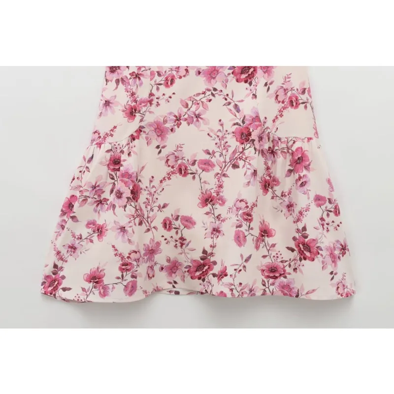 Вечернее платье TRAF ZR женское летнее роскошное мини-платье с цветочным принтом