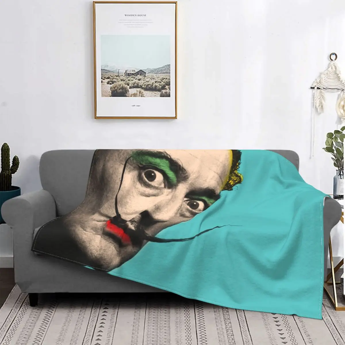 

Salvador Dali Spain Artist Blanket Warm Fleece Soft Flannel Pop Art Portrait Throw Blankets for Bedding Couch Car Spring