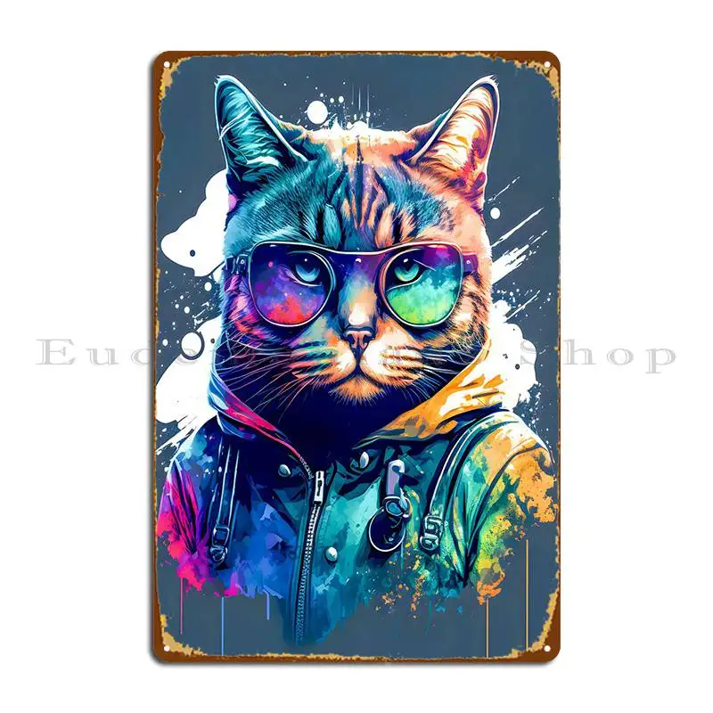 

Металлический рекламный плакат с изображением животных