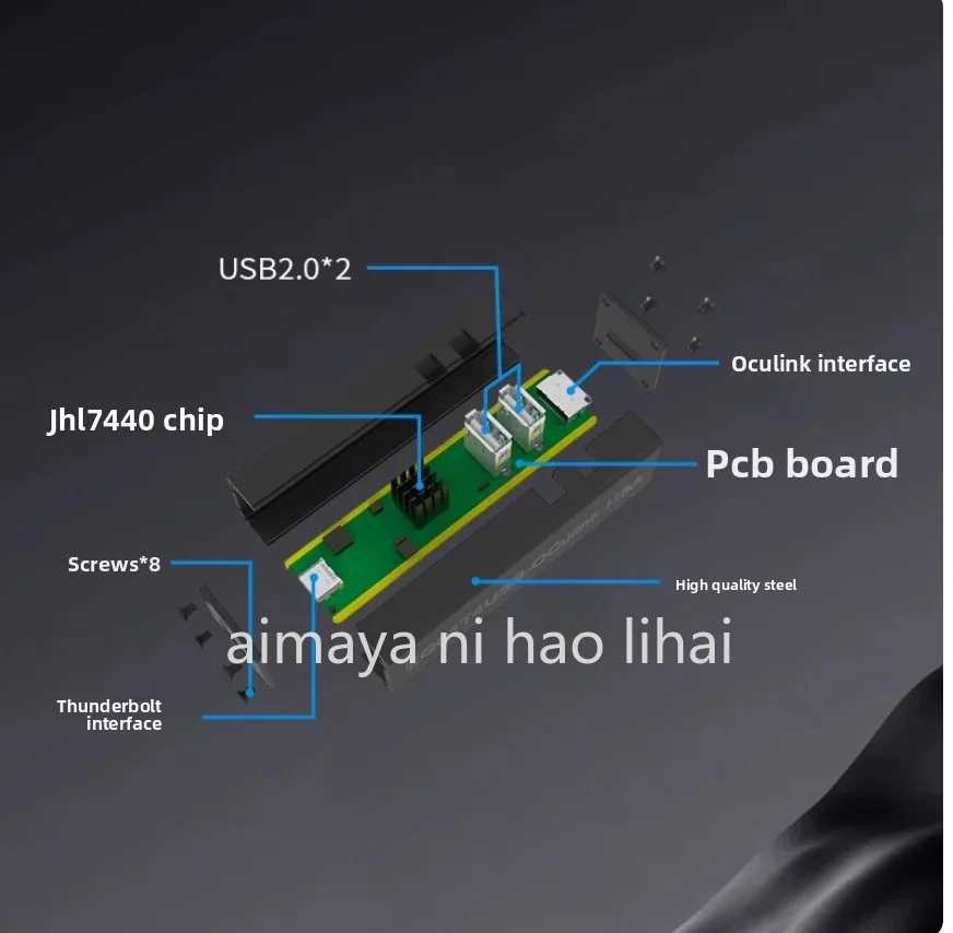 Фото Адаптер T3/T4 Oculink Lightning USB4, док-станция для внешней видеокарты ноутбука №3