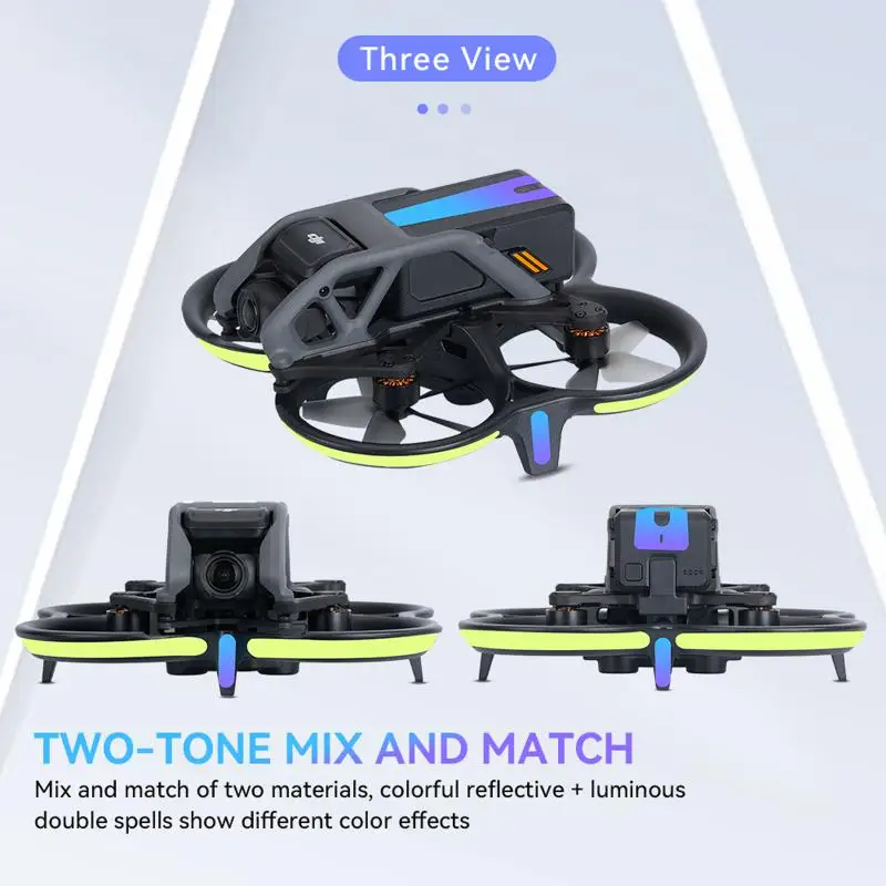 

Красочные светящиеся наклейки, подходящие для DJI Avata, флуоресцентные наклейки для ночного полета, светящаяся пленка, аксессуары для дрона