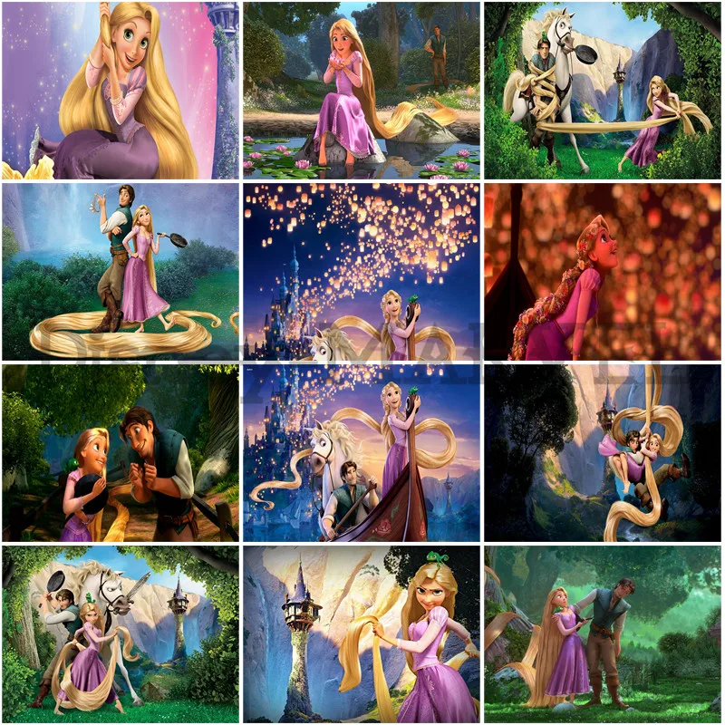 

Disney Rapunzel Diamond Painting Disney Cartoon Diamond Mosaic Disney Princess Full Diamond Embroidery Cross Stitch Family Decor