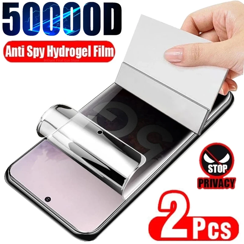 1-2Pcs Anti Spy Hydrogel Film for Samsung Galaxy S21 S20 S22 Ultra Note 20 10 9 S10 S9 S8 Plus FE S10E Privacy Screen Protectors