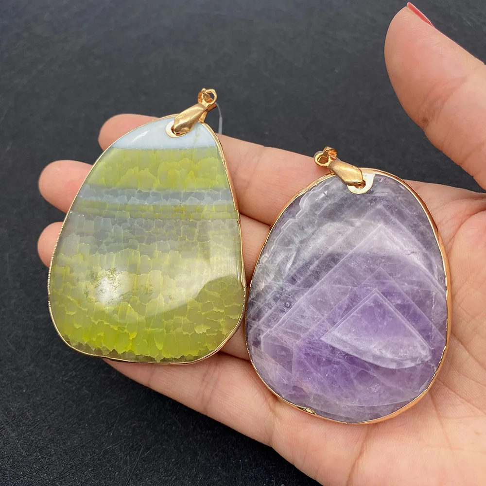 

Fashion Natural Stone Irregular Pendants 46-61mmDIY Gifts for Men and Women Earrings Jewelry Necklaces Charm Pendants Wholesale