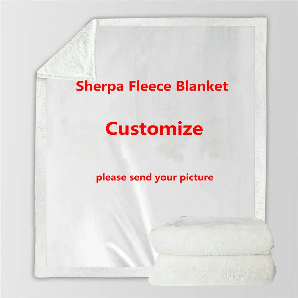 

Customized Warm Fleece Blanket 3D Printed Personalized Sherpa Throw Blankets Kids Adult Bed Sofa Cover Bedspread Dropshipping